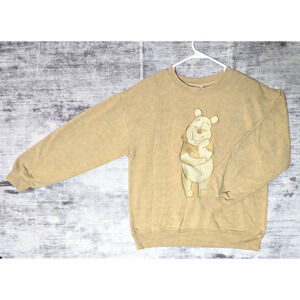 Disney Winnie The Pooh Bear Embroidered Pullover womens sweatshirt med A-14